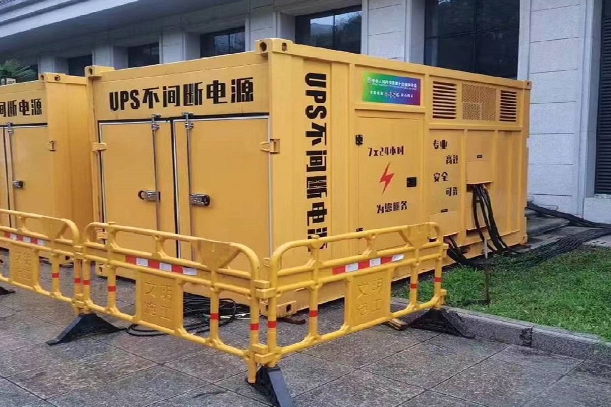 静安发电机租赁施工现场